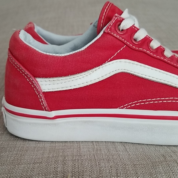Vans Old Skool Skate Shoes Racing Red - Picture 3 of 6